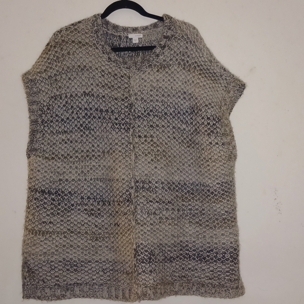 Pure Jill Knit Wool Mohair Short Sleeve Sweater Size XL‎ Tunic OverSize
